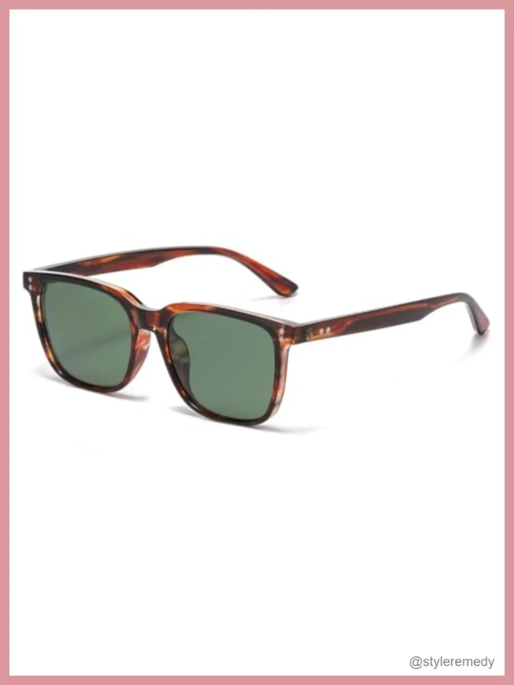 Polarized Square Sunglasses UV400 Protection Retro Acetate Frame